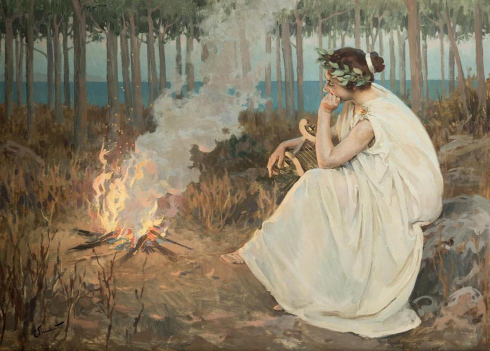 Sappho Artwork by Enrique Simonet Lombardo